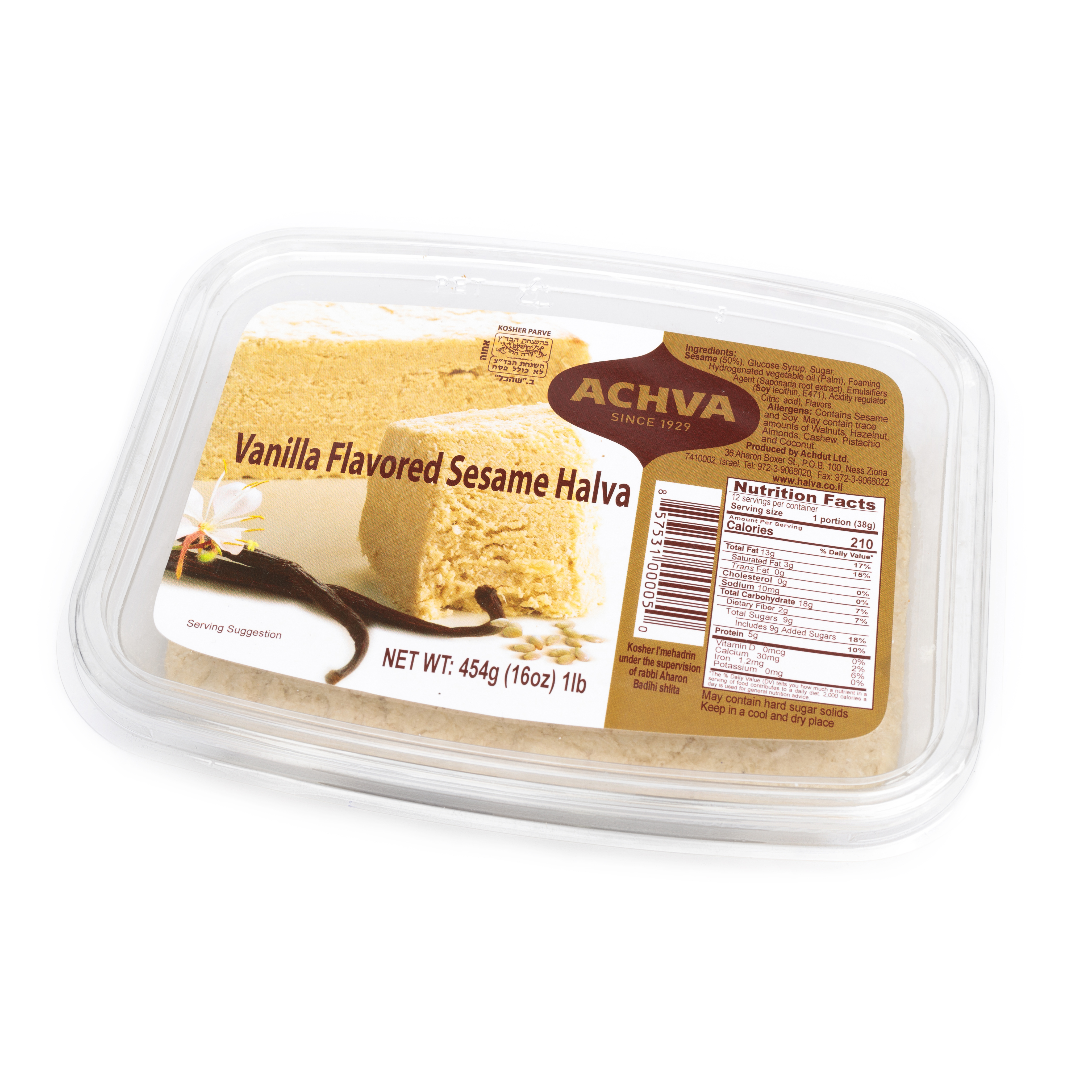 Achva Vanilla Flavored Sesame Halva